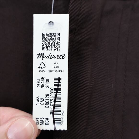 NWT Madewell Men's The Athletic Allday Slim Pant Dark Carob Brown Size 30 X 30 - Picture 10 of 10